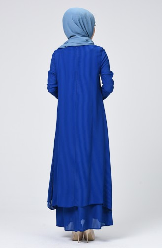 Saxe Hijab Dress 8012-02