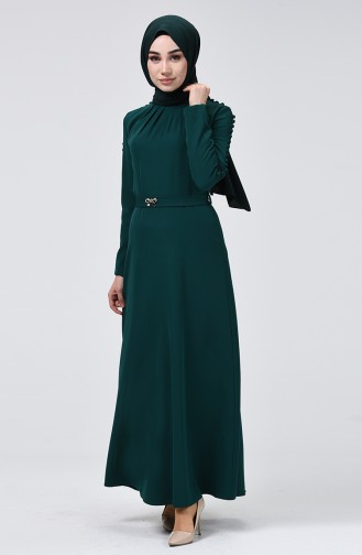 فستان أخضر زمردي 4488-04