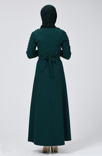 فستان أخضر زمردي 4488-04