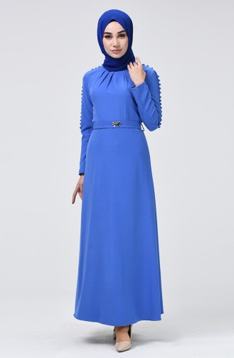 Blue Hijab Dress 4488-06