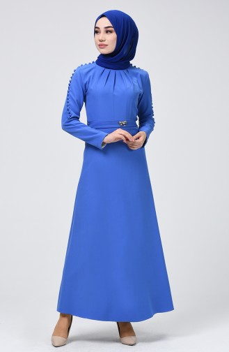 Blue Hijab Dress 4488-06