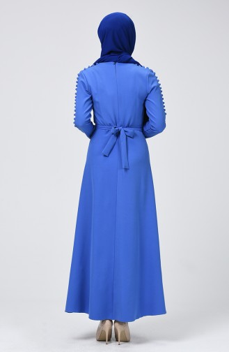 Blau Hijab Kleider 4488-06