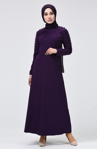 Purple Hijab Dress 4488-10