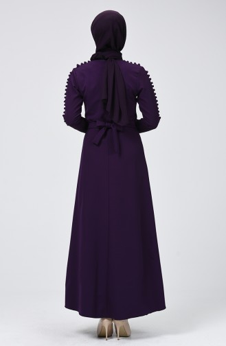 Purple Hijab Dress 4488-10