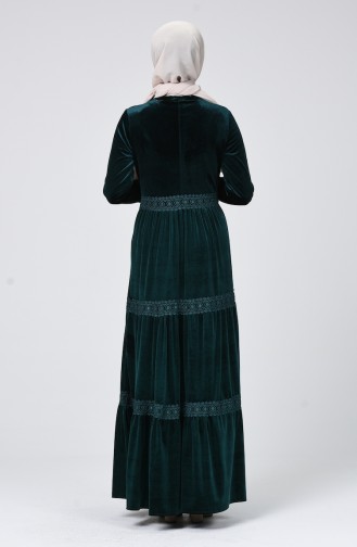 Smaragdgrün Hijab Kleider 5055-05