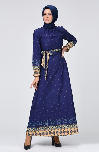 Robe Hijab Bleu Marine 60066-01