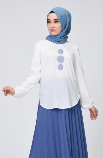 Blouse Blanc 8008-01