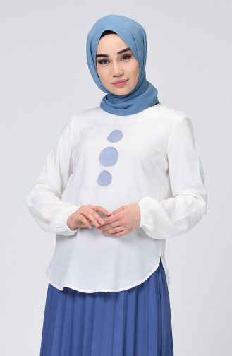 Blouse Blanc 8008-01