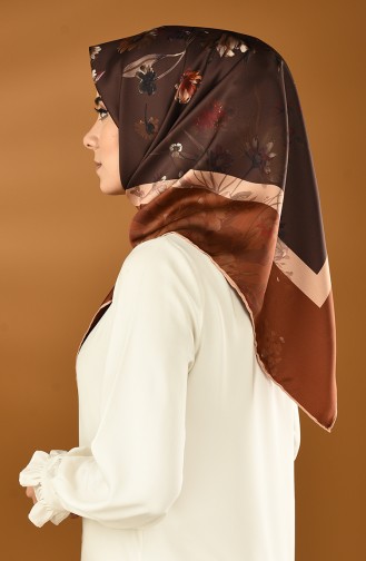 Karaca Twill-Schal aus synthetischer Seide  90626-01 Caramel 90626-01
