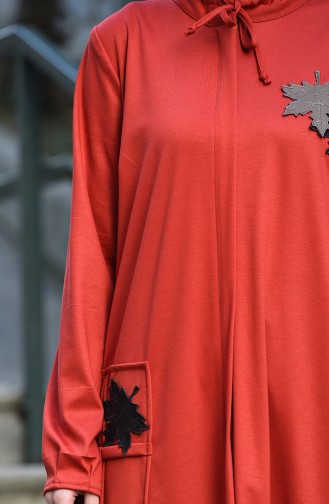 Brick Red Abaya 10906-04