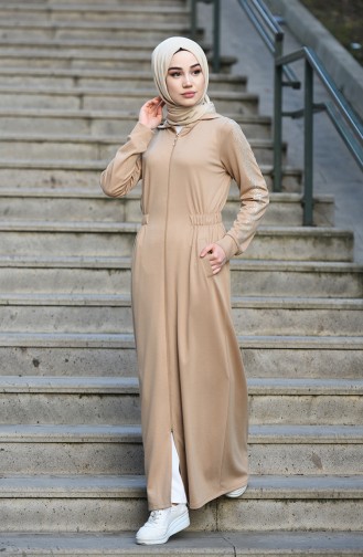 Sports Abaya sleeves decorated with strass Mink 8084-06