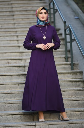 Robe Hijab Pourpre Foncé 2521-16