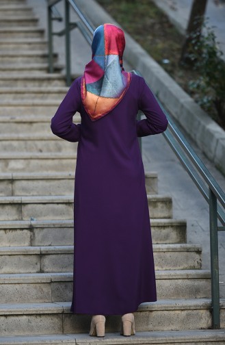 Robe Hijab Pourpre Foncé 2521-16