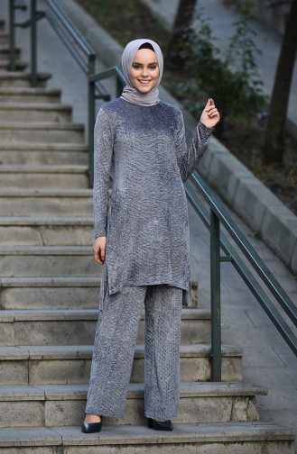 Ensemble Deux Pieces Tunique Pantalon 9033-05 Gris 9033-05