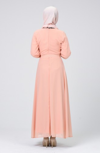 Salmon Hijab Dress 1712-01