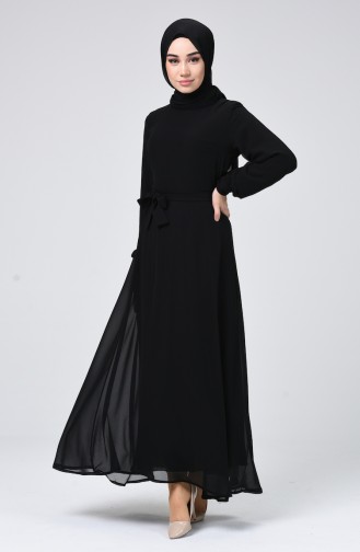 Black Hijab Dress 1712-02
