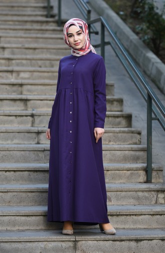 Purple Hijab Dress 5037-13