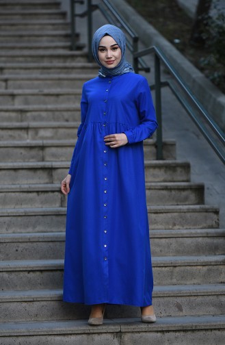 Saxe Hijab Dress 5037-15