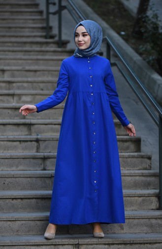 Saxe Hijab Dress 5037-15