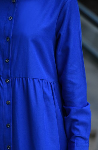 Saks-Blau Hijab Kleider 5037-15