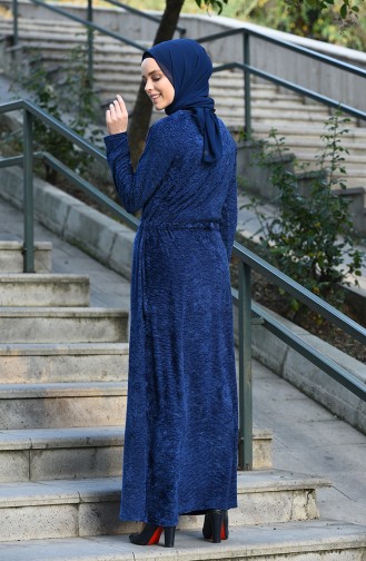 Saxe Hijab Dress 5040-05