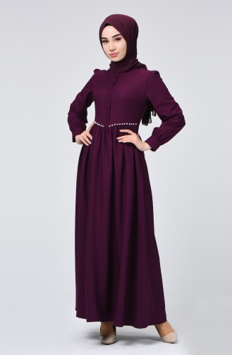 Lila Hijab Kleider 3402-02