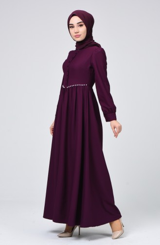 Purple Hijab Dress 3402-02