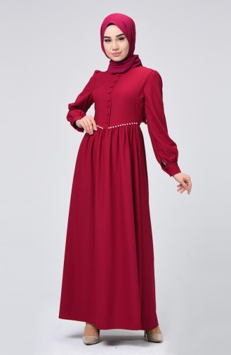 Plum Hijab Dress 3402-05