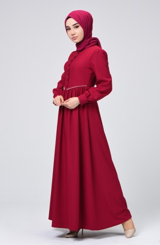 Plum Hijab Dress 3402-05
