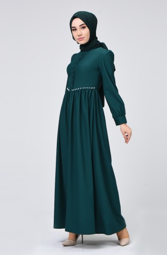 Emerald Green Hijab Dress 3402-06