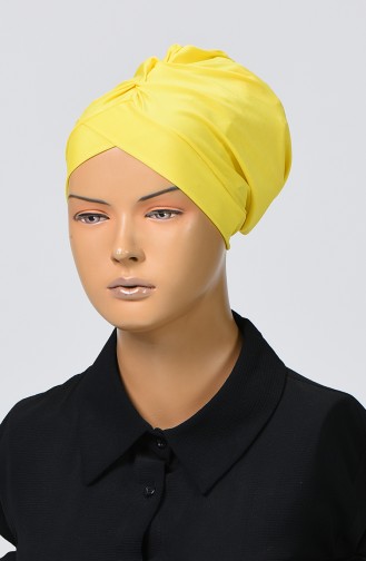 Plain Jersey Pool Bathing Bonnet Yellow 26039-01