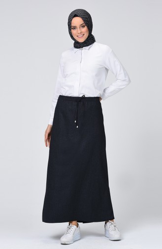 Navy Blue Skirt 1138D-02