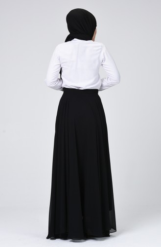 Kloş Şifon Etek 0513-01 Siyah