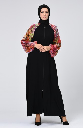 Abaya a Fermeture 0094-01 Noir 0094-01