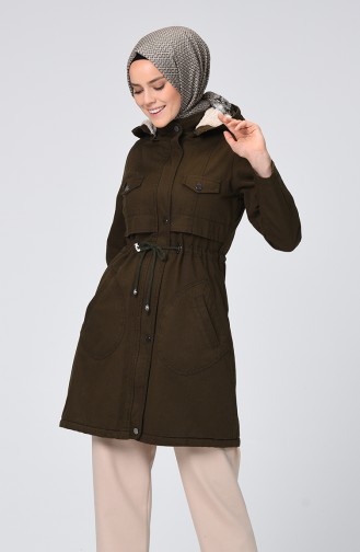 معطف طويل كاكي 7105-03