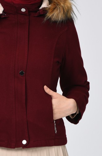 Claret Red Winter Coat 7106-03