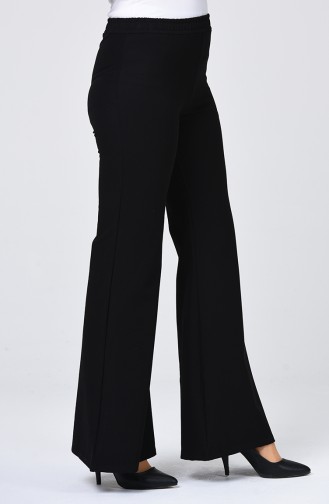 Waist Elastic Spanish Trousers Black 1127PNT-05