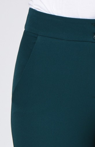 Pantalon Classique à Poches 1113-03 Vert émeraude 1113-03