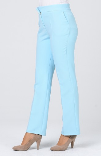 Pantalon Simple avec Poches 2062-04 Bleu Bébé 2062-04