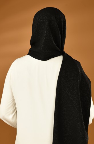 Patterned Woven Shawl Black 8002-01