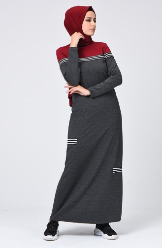 Rauchgrau Hijab Kleider 99232-03