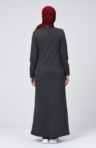 Smoke-Colored Hijab Dress 99237-03