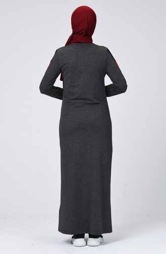 Smoke-Colored Hijab Dress 99238-03