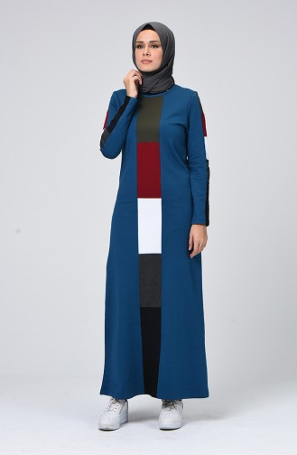 Indigo Hijab Dress 99238-05