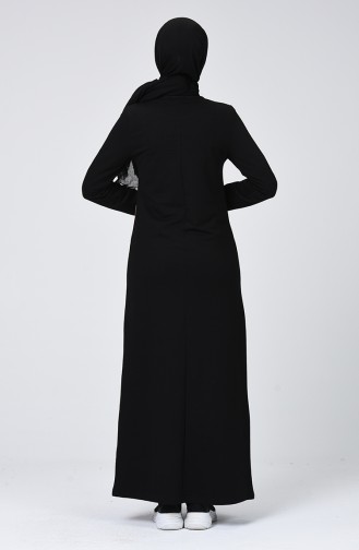 Black Hijab Dress 99242-01