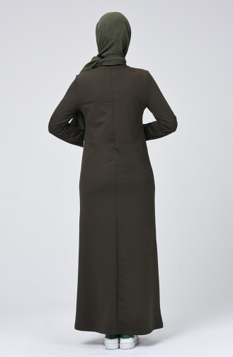 Khaki Hijab Dress 99242-04