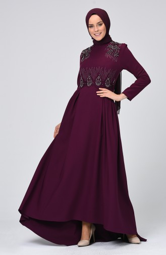 Robe Hijab Plum Foncé 9651-02