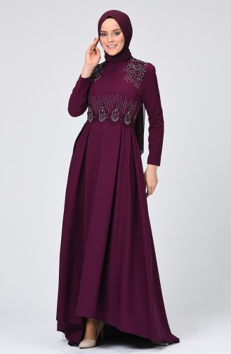 Robe Hijab Plum Foncé 9651-02