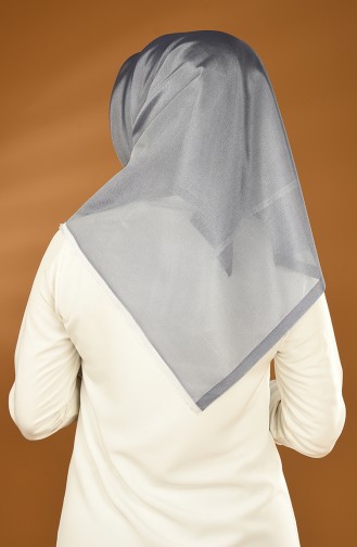 Plain Crepe Taffeta Scarf Gray 901564-25