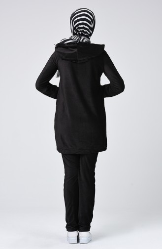 Kadife Eşofman Takım 9130-05 Siyah